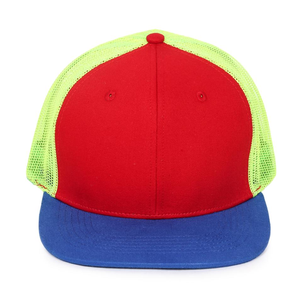 Red Neon and Blue Hip Hop Cap