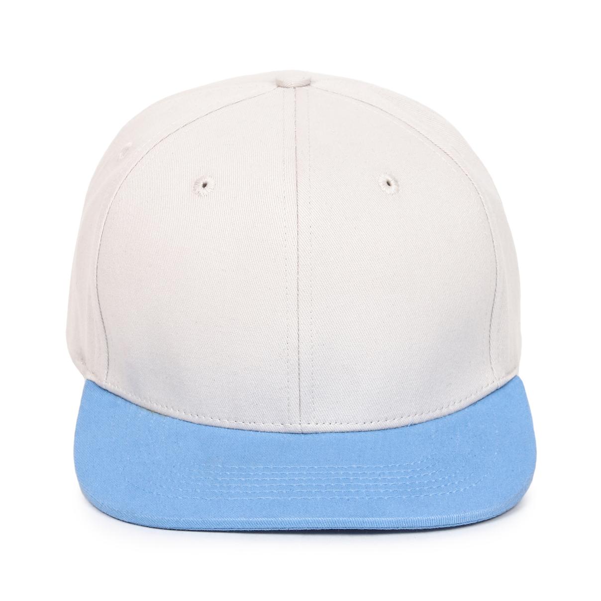 White and Light Blue Hip Hop Cap