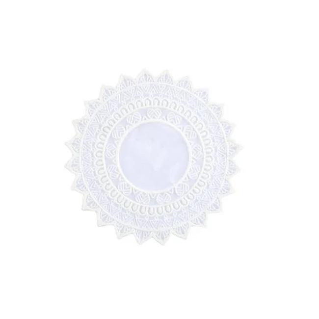 Classic Floral Embroidered Coaster