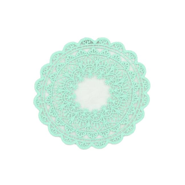 Mint Embroidered Coaster