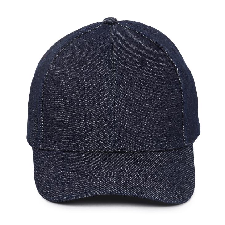 Denim Dark Blue with Stitches Baseball Cap
