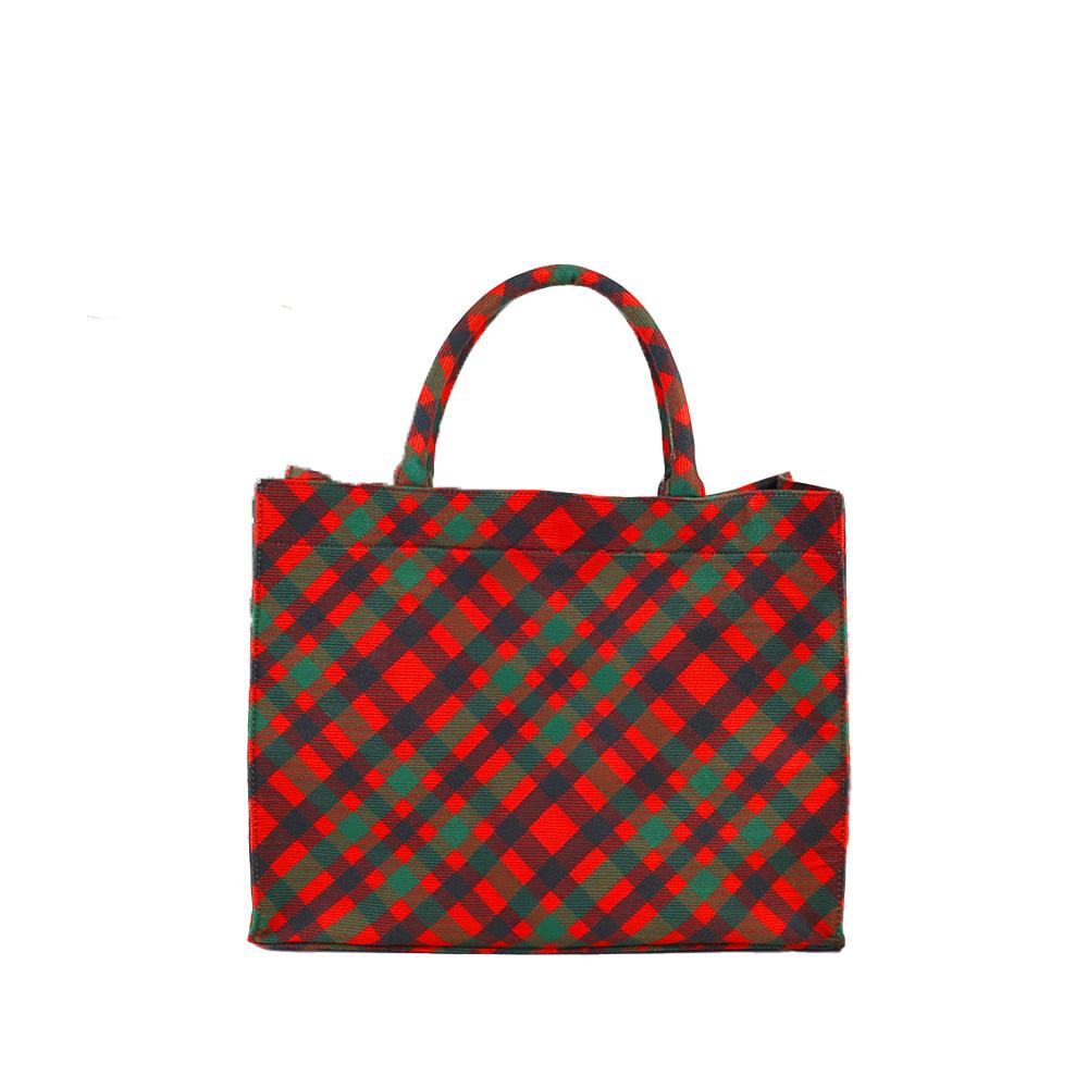 Red Tartan Handbag Large